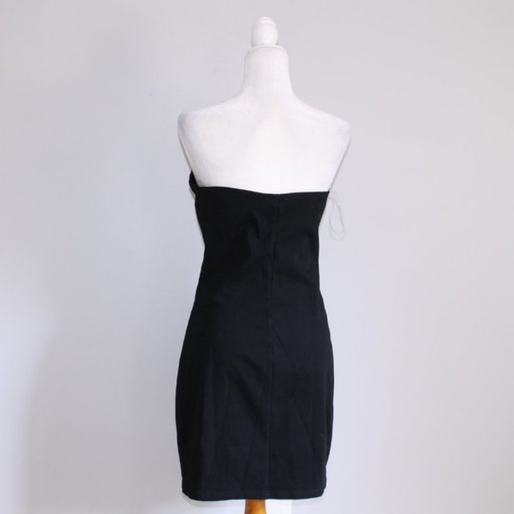 MNI LA Zip Front Bodycon Mini Dress Black Sz 1X - Picture 14 of 16